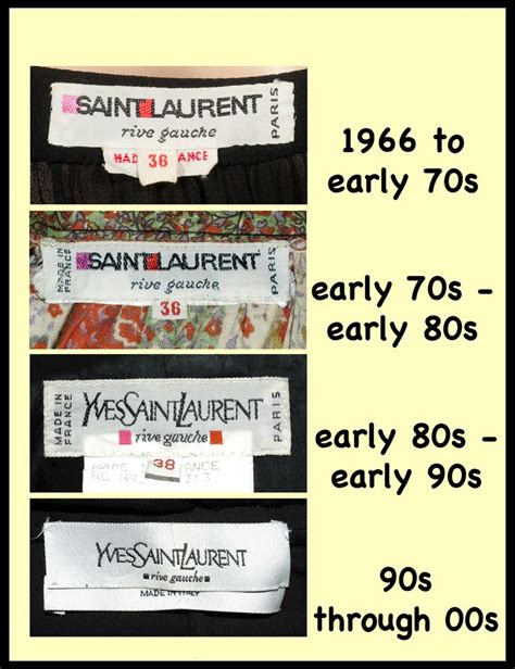 yves saint laurent tag|vintage ysl tags.